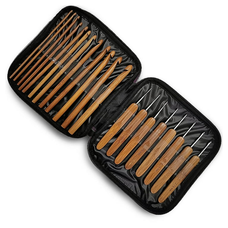 BAMBOO HANDLE SET – INCLUDES 9 HOOKS —  - Yarns, Patterns and  Accessories