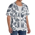 thumbnail image 3 of Salouo Chicken And Fish Pattern Cuban Collar Shirts for Men Button-Down Shirt Men's Short Sleeve Shirts Hawaiian Shirts Casual Shirts -Medium, 3 of 6
