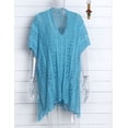 thumbnail image 4 of Cogild Crochet Cover up for Women – Short Sleeve V Neck Sheer Beach Tunic, Swimwear Cover up for Pool and Vacation, One Size F, 4 of 7