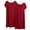 Wine, variant on Cameland 2PC Women Short Sleeve Built-in Bra Padded Long Nightdress Sleepwear Pajamas,Shelf Bra Full Slip Casual Nightgown,Knee Length Comfy Soft Modal Sleep Dress Sleepwear