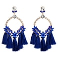thumbnail image 2 of 2 pendientes de aleación con colgante de borla, adorno en forma de flor, hallazgos de larga duración, fiesta, aniversario, Color brillante, Ropa, zapatos y accesorios Miscelánea Azul oscuro Minnieouse AP017683-05, 2 of 6