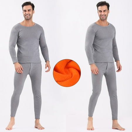 guisaled Mens Thermal Underwear Set Fleece Lined Long Johns For Men Warm Cotton Shirts And Pants Base Layer Winter Cold Weather Friday 2024