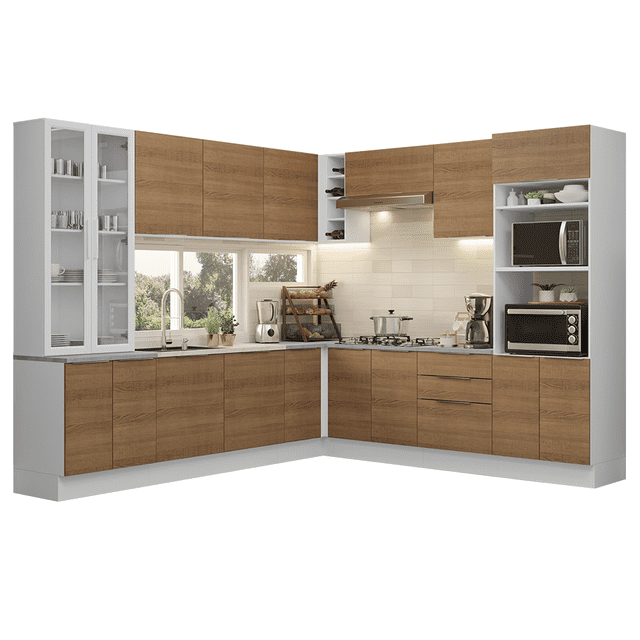 Cocina Integral Completa Armario de Vidrio Madesa Stella BM1