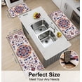 thumbnail image 5 of Findosom 3pcs Washable Kitchen Rug Set,Non-Slip Floral Boho Kitchen Mats Kitchen Runner Rug Floor Carpet for Hardwood Floor,Sink,Entryway,Bathroom,Home Decor,20"x32"+20"x48"+20"x59", 5 of 10
