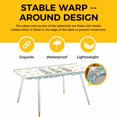 thumbnail image 4 of Happy Easter Table Cloths for 8 Foot Rectangle Tables, Spring Gnomes Rabbit Eggs Floral Lattice Patio Waterproof Elastic Fitted Tablecloths, Washable Rectangular Table Cover for Camping, 4 of 8