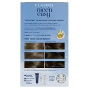 Clairol Nicen Easy Permanent Hair Color Cream, 4 Dark Brown, Hair Dye, 1 Application