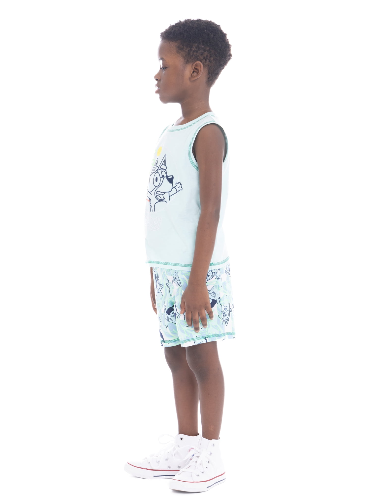 Bluey Toddler Boys Graphic Print Tank Top and Shorts Set, 2-Piece, Sizes 12M-5T