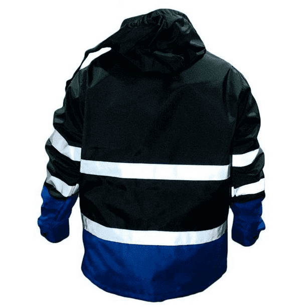 Chamarra Polar Tela Tiburón Alta Visibilidad Con Reflejante