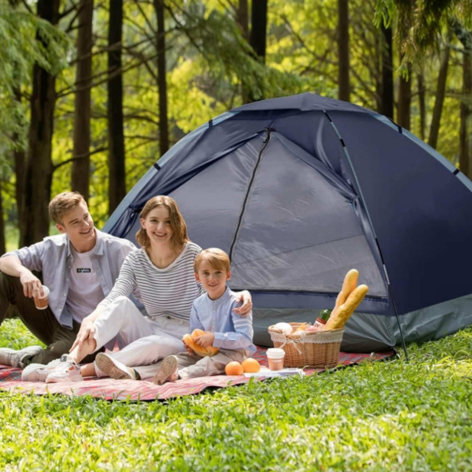Camping Tent with Removable Rain Fly, Easy Setup Outdoor Tents Water Resistant Lightweight Portable for Family Backpacking Camping Hiking Traveling
