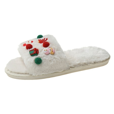 

EUMODR Locals Flip Flops Women Bedroom Boot Slippers Women Women S Home Warm Cotton Slippers Winter Fashion Christmas Pendant Printing Thermal Slippers Casual Home Shoes