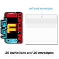 thumbnail image 3 of Video Game 11th Birthday Invitations Video Game 11 Year Old Boys Birthday Party Shaped Invitations with Envelopes, Set of 20, 3 of 4