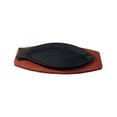 thumbnail image 2 of GUOOL Grill Pan for Meat and Seafood, Serving Fryer, with Wooden Base, Griddle, Frying depth 2cm, 2 of 9