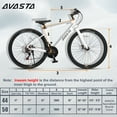 thumbnail image 5 of AVASTA 700C Road Adult Step-Over Hybrid Bike Bicycle for Men Woman Male Female,Lightweight Aluminum Alloy Frame with 21-Speed Gearing for City Commuting,Dual Disc Brakes,17 inch Frame,White, 5 of 9