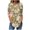 Khaki Plus Size Blouse for Women_a, variant on CYMMPU Floral Pattern 3/4 Sleeve Tunic Tops Loose Fit Spring Tops Crew Neck Summer Trendy Shirts Blouses for Women Dressy Casual Empire Waist A Line T-Shirts L