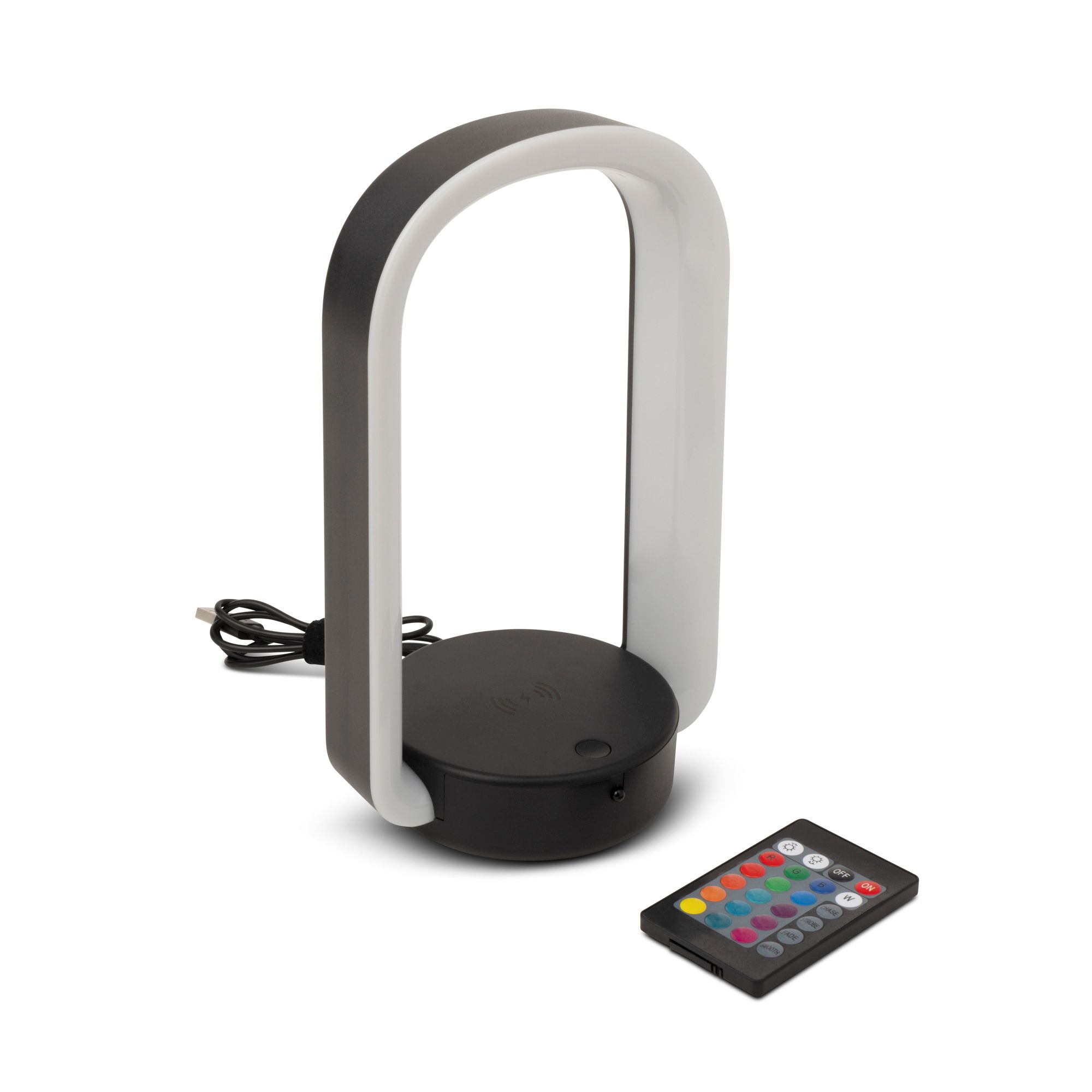 PWRD 3-in-1 LED Wireless Charger with Headphone Stand, Black photo 6