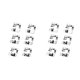 thumbnail image 3 of Injueey 6 Pieces Narrow Foot Hemmer Simple Items Needlework Wide Accessory Tailoring Machine Sewing Metal Supplies Adjustable Household Type1 NO1, 3 of 6