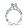 thumbnail image 4 of 18k Solid White Gold Plated Moissanite Ring, 2.20 Carat Round Cut Moissanite Engagement Ring, Art Deco Ring Vintage Style Ring For Women Promise Ring, 4 of 5