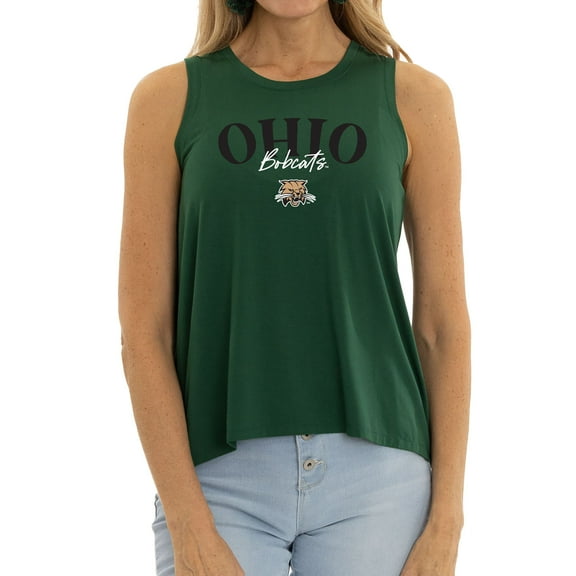 Women's Green Ohio Bobcats Hannah High Neck Tank Top