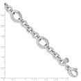 thumbnail image 2 of Sterling Silver Rhodium Plated Polished Link Bracelet, 2 of 5