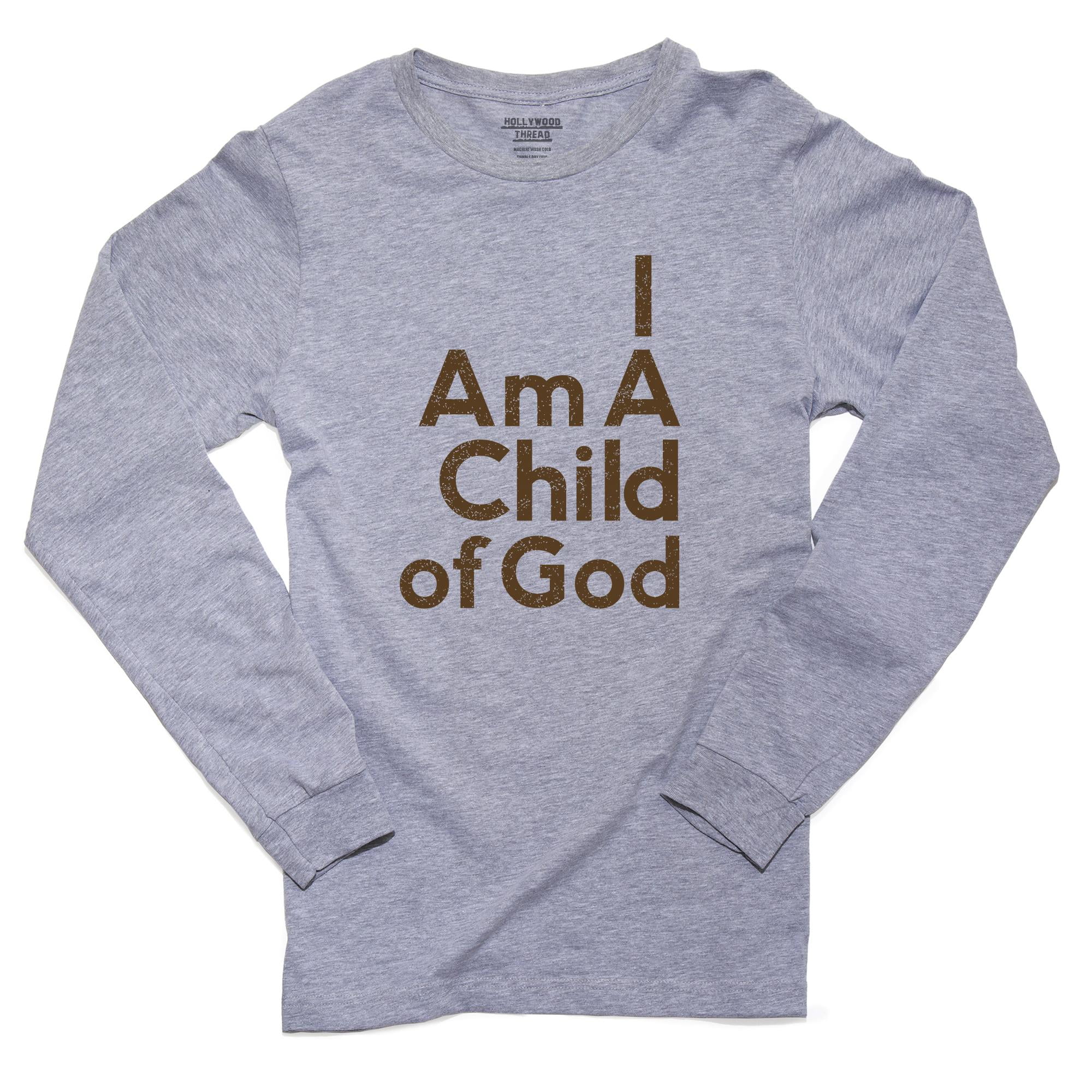 Hollywood Thread Simple I Am A Child Of God Christian Faith Pride Men S Long Sleeve Grey T Shirt Walmart Com Walmart Com Hollywood Thread Simple I Am A Child Of God Christian Faith Pride Men S Long Sleeve Grey T Shirt Walmart Com Walmart Com