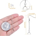 thumbnail image 4 of 10pcs Stainless Steel Earring Hooks Hypoallergenic French Earring Fish Hooks with Beaded Chains and Pinch Bails, 20pcs Clear Earring Backs for DIY Jewelry Making Supplies, 4 of 8
