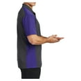 thumbnail image 3 of Yellow Rooster Mens Colorblock Micropique Sport-Wick Polo Iron Grey/ Purple 4XL, 3 of 8