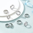 thumbnail image 2 of 14pcs 7 Sizes Stainless Steel Blank Ring Spinner Ring Rotatable Fidge Spinner Rings Laser Inscription Plain Blank Finger Ring Stress Anxiety Relief Rotating Ring Finger Band Rings, 2 of 7