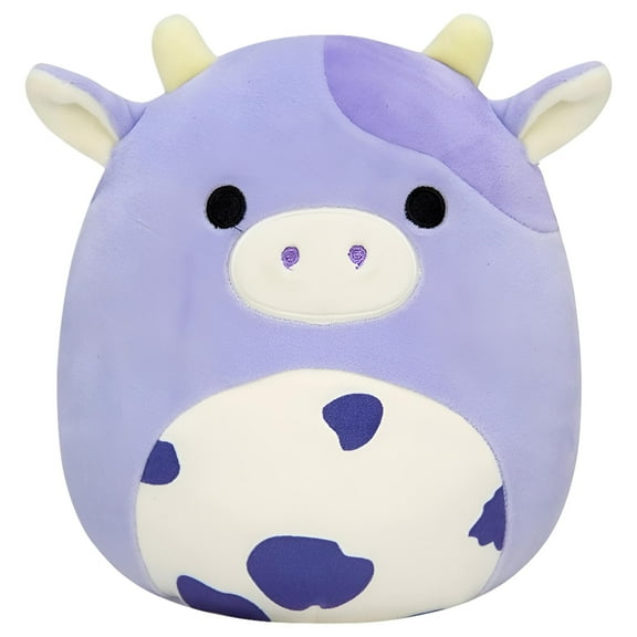 Squishmallows Official Kellytoys ~ Bubba the Purple Spotted Belly Cow ~ 8 Inch Plush Toy