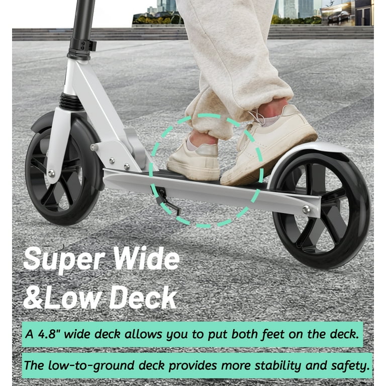 LNOW Foldable Kick Scooter-8 in Big Wheels for Kid, Teens
