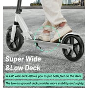 LNOW Foldable Kick Scooter-8 in Wheels for Kid, Teens & Adults, 4 Adjustable Levels, Max Load 240lbs,Lightweight