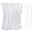 thumbnail image 1 of SBYURE 100 Pack Clear Plastic Luggage Loop Straps,Worm Loops for Luggage Tags,Plastic Name Tag Loop for Identification Cards ID,6 inch, 1 of 9