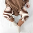 thumbnail image 6 of XBASW Baby Boys Girls Striped Leggings Pants Elastic Waist Trousers 0-2T Spring Fall Stretch Capris for Girls, 6 of 9