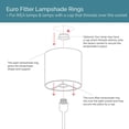 thumbnail image 3 of TRAHOO-Wire Lamp Shade Rings with European Fitter (16\u201d Diameter), Includes 2 Galvanized Steel Silver Drum Rings, Make DIY Table/Floor/Pendant Lamps, Compatible with Most IKEA & Target Lamps, 3 of 4