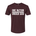 thumbnail image 2 of Wild Bobby One Nation Under God Inspirational/Christian Men Premium Tri Blend Tee, Cardinal, Small, 2 of 5