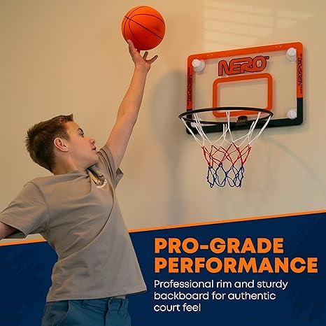 Nero Sport All-Weather Plexiglass Mounted Basketball System (Indoor)