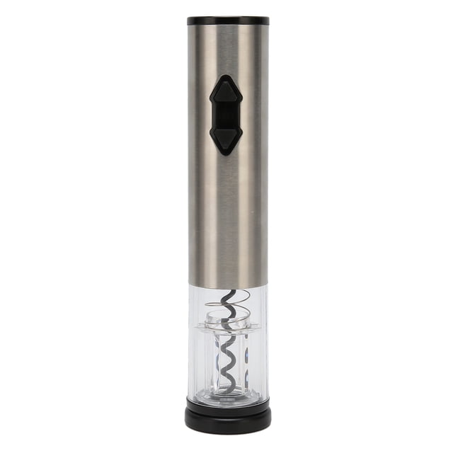 Abridor de vino eléctrico a pilas, automático, con sacacorchos y luz LED para fiestas y camping.