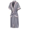 thumbnail image 2 of Richie House Women's Short Sleeve Cotton Bathrobe Robe RHW2753, 2 of 2