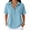 AO17_Blue, variant on Womens Summer Waffle Knit Tops Henley Button Down Short Sleeve Casual Trendy Shirts Basic Tee Blouses 2026 Spring Shirt Camel L