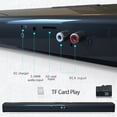 thumbnail image 4 of Wireless Bluetooth Soundbar with Subwoofer, 4 Speaker Surround System, 2000mAh Battery, FM Radio, TF Card, AUX Input, Remote Control for TV, Home Theater, PC, 4 of 12