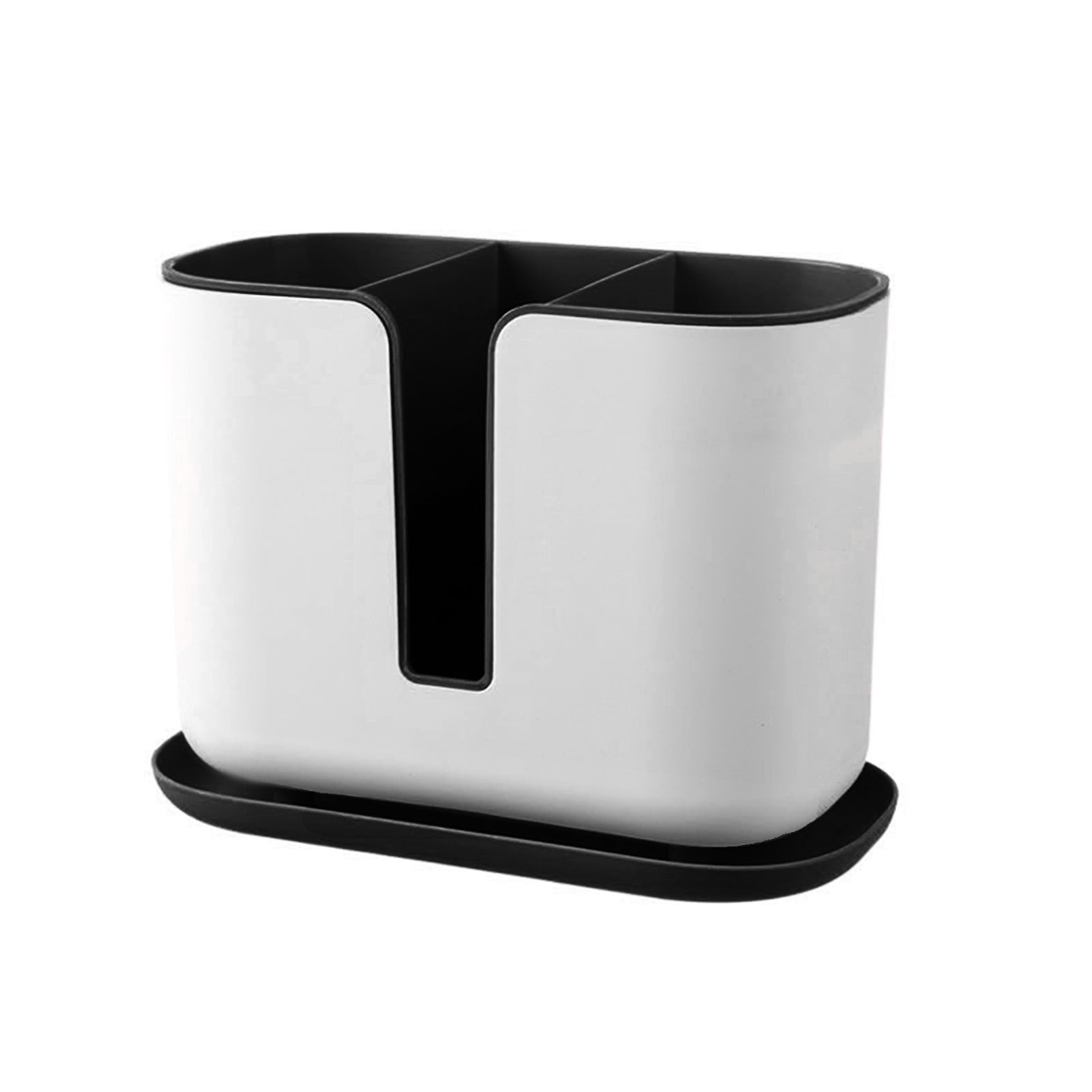 Warkul Chopsticks Holder Space-saving Detachable 3 Compartment Design Kitchen Countertop Utensil ...