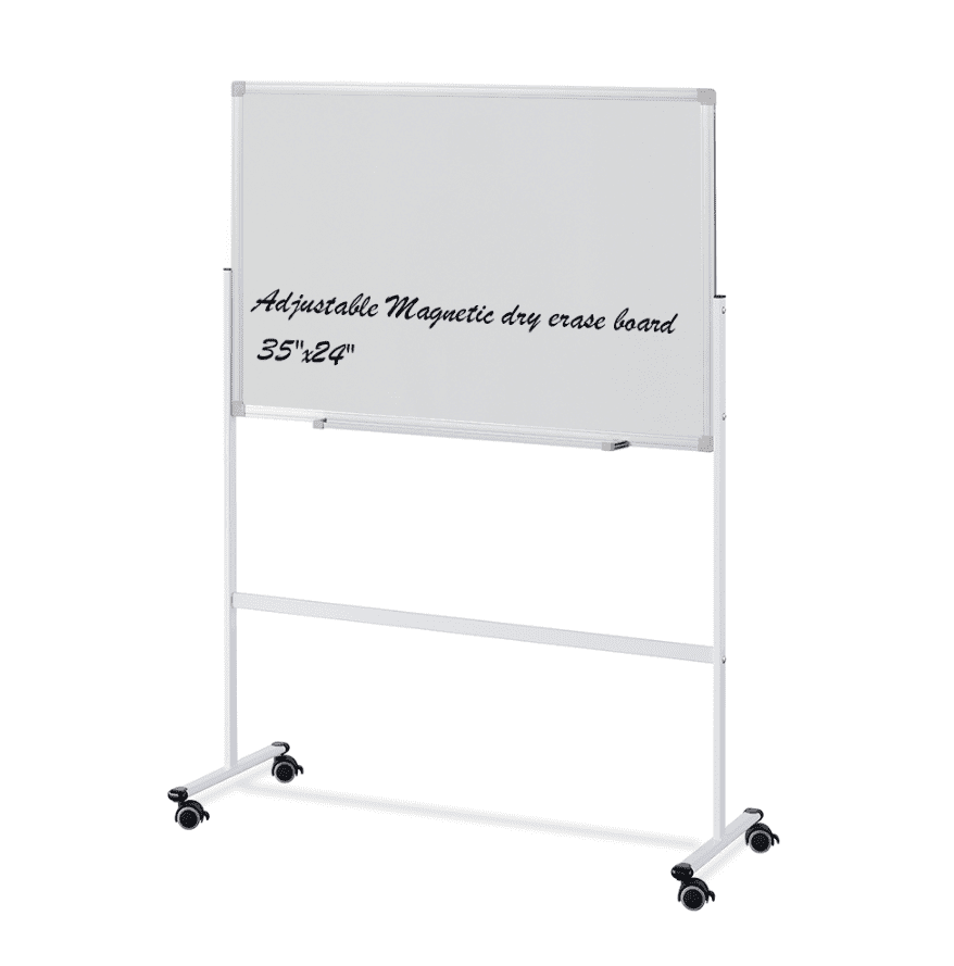 UBesGoo Whiteboard with Stand 40" to 51" High Dry Erase Board White
