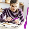 thumbnail image 4 of Tunhigl 304 Stainless Steel Cheese Knife Set - 4-Piece Elegant Sandwich & Cream Decorating Knives for Kitchen, Parties, and Everyday Use Purple, 4 of 5