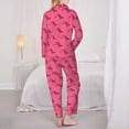 thumbnail image 6 of Wukai Leopard Print Print Women's Pajama Set - Soft Long Sleeve Sleepwear for Comfort and Style-Small, 6 of 9
