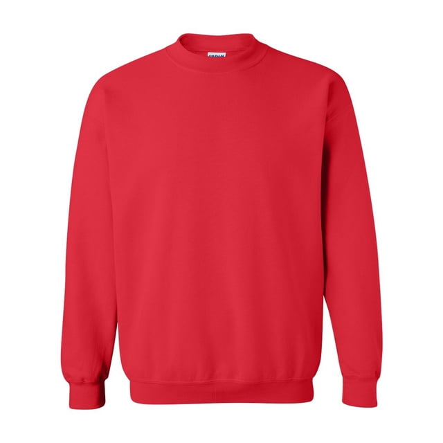 Gildan- Sudadera de cuello redondo unisex con mezcla de tejidos (Rojo)