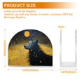 thumbnail image 3 of Wolf and Moon Napkin Holder for Table Clear Napkin Stand Paper Holder Acrylic Organizer Dispenser Napkins for Dinner Kitchen Restaurant Room, 3 of 8