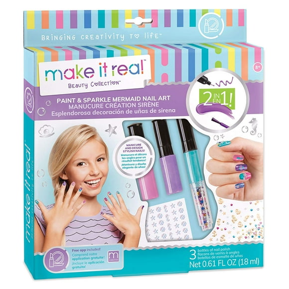 Paint and Sparkle Nail Art