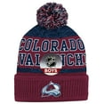 thumbnail image 1 of Childrens Colorado Avalanche Puck Pattern Cuffed Knit Hat - Size Boys, 1 of 4