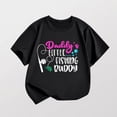thumbnail image 2 of Faraee Toddler Baby Boys Girls Father's Day T-Shirt Kids Short Sleeve Funny Letters Graphic Tee Summer Casual Cotton Basic Tops Black 2-3 Years, 2 of 4