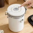 thumbnail image 5 of Stainless Steel Coffee Canister - 22 oz Airtight Coffee Bean Storage Grounds Container Holder with Measuring Scoop, Kitchen Food Canister Jar for Cereal, Sugar, Tea, Flour, Gifts(Black L), 5 of 9