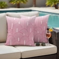 thumbnail image 4 of Red Ombre Outdoor Waterproof Pillow Covers, Farmhouse Stripes Modern Abstract Art Decorative Square Throw Pillowcase Sofa Cushion Sham for Patio/Couch/Chair, 26"x26" 2 Pack, 4 of 8